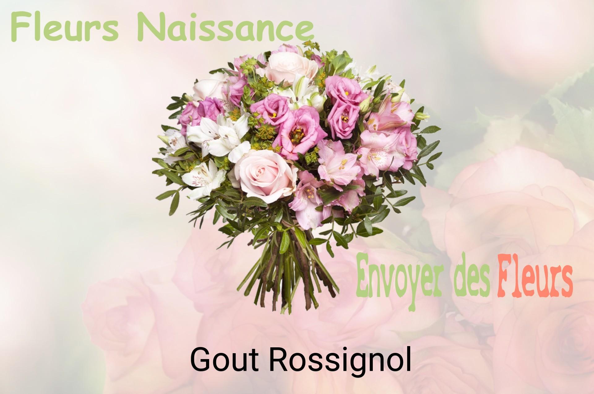 Bouquet de fleurs de naissance livré à Gout-Rossignol